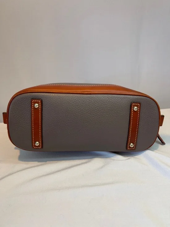 Dooney & Bourke Pebble Grain Zip Zip Satchel Grey - Picture 6 of 13